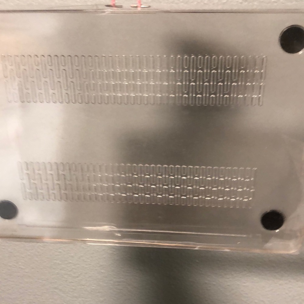 MacBook Pro protective shell. Clear with shimmer